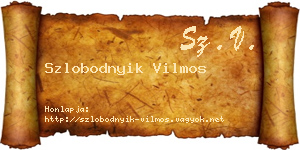 Szlobodnyik Vilmos névjegykártya